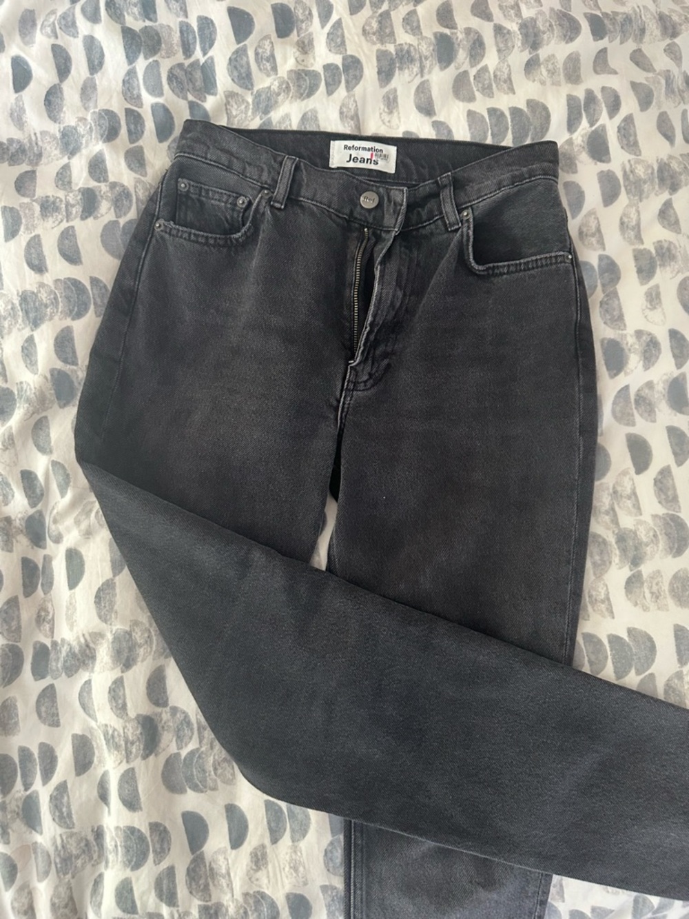 Reformation Denim Straight-Leg Jeans Monterey Sz 25 Pants High-rise - Picture 4 of 8